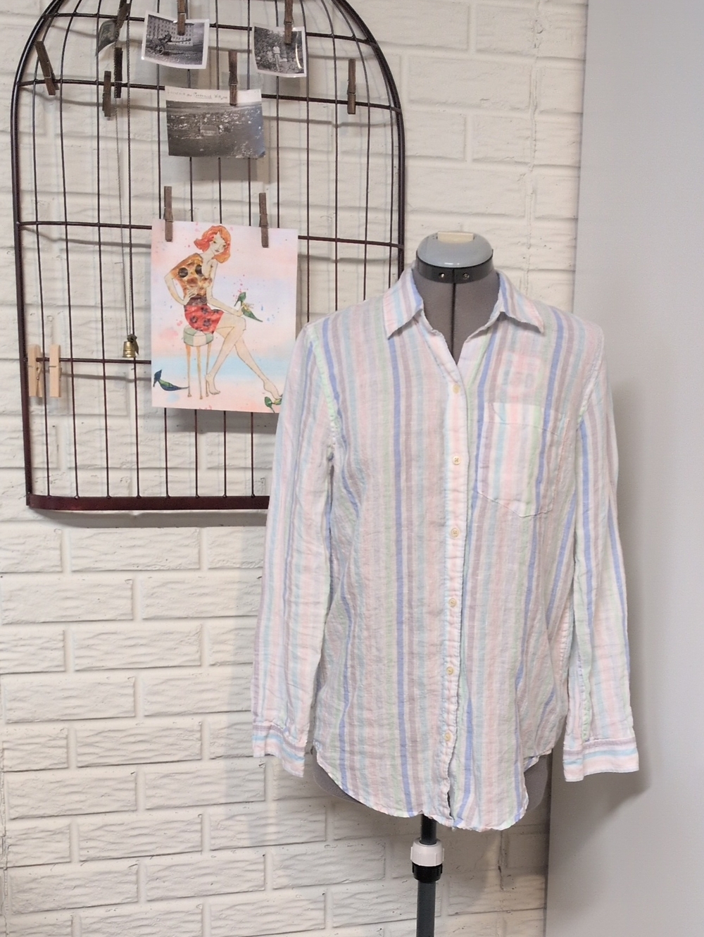 GAP Boyfriend Fit Linen Tunic Shirt Oversized XS